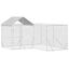 vidaXL Perrera de exterior con toldo acero galvanizado plata 10x6x2,5m, , large indicador imagen numero 2